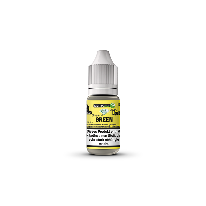 Pfirsich Grüner Tee Hybridsalzliquid - ULTRABIO Smaragd 10 ml