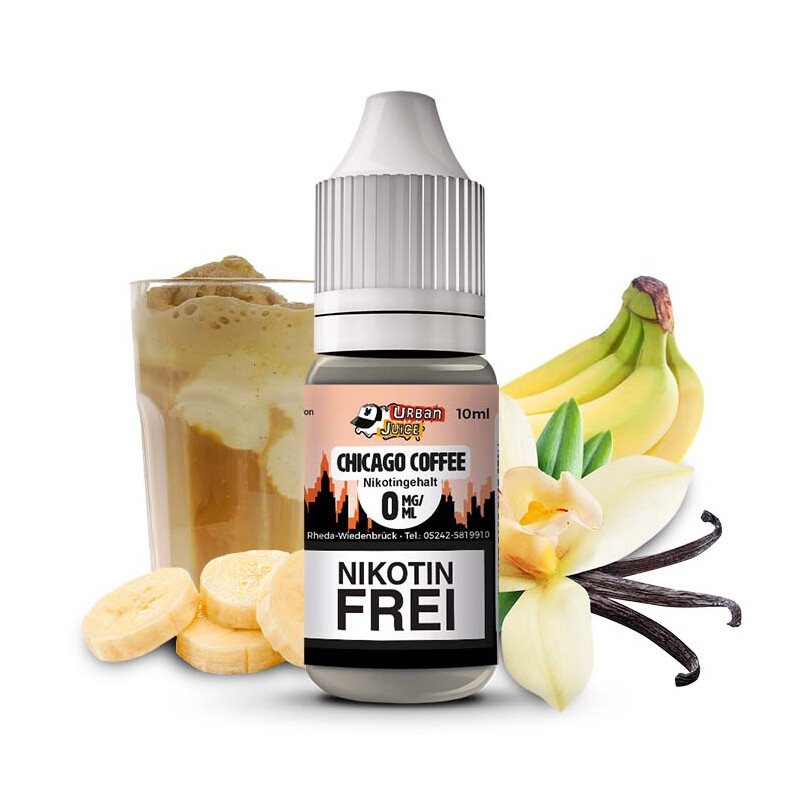 Urban Juice Liquid Chicago Coffee Milchkaffee Banane Geschmack 0 mg