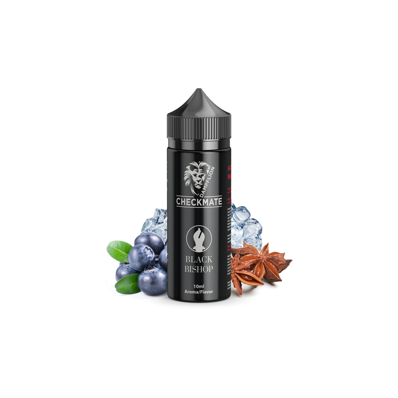 Blaubeere Anis Aroma Longfill | Dampflion Checkmate Black Bishop 10 ml