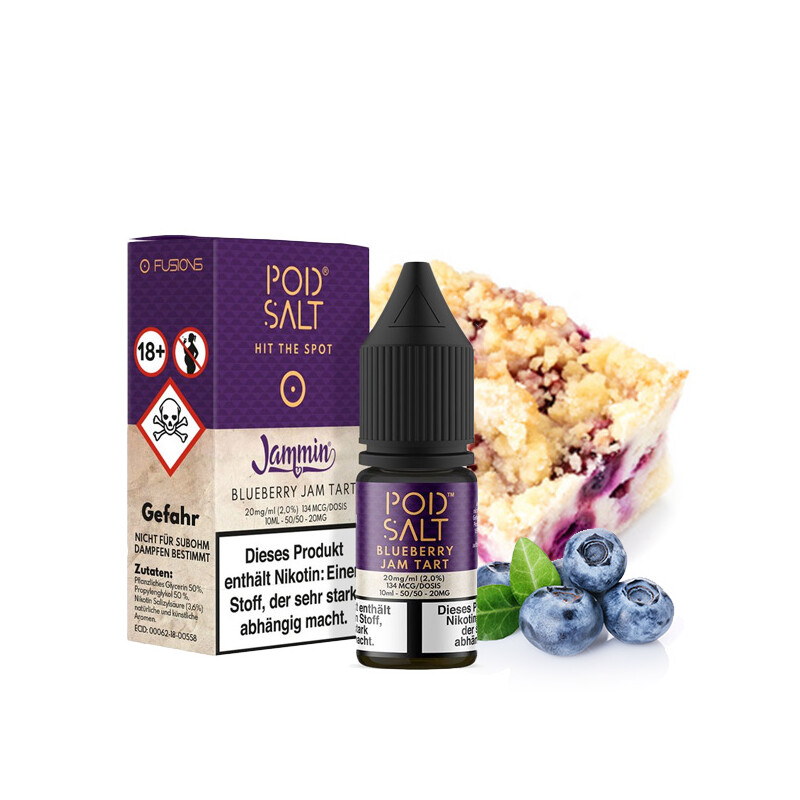 Pod Salt Fusion Blueberry Jam Tart 10ml 20mg Nikotinsalzliquid