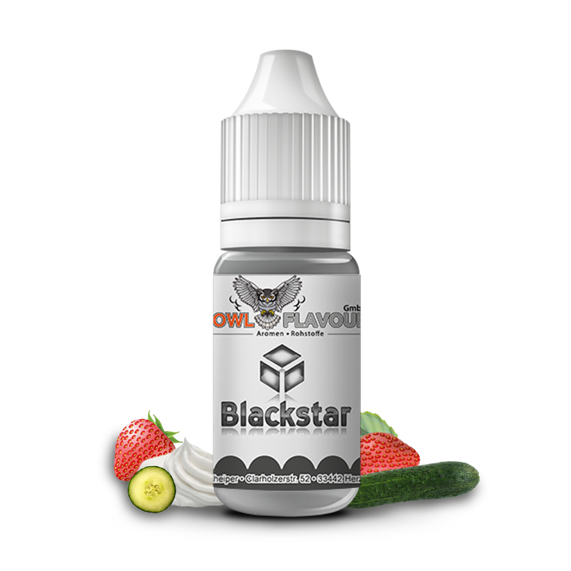 OWL Aroma Blackstar Gurke Erdbeer Sahne Geschmack mit Banderole