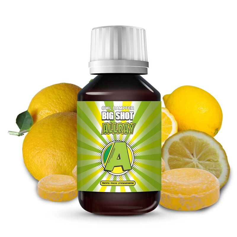 Aroma Zitronenbonbon - Big Shot Allday A 50 ml in 500 ml Flasche