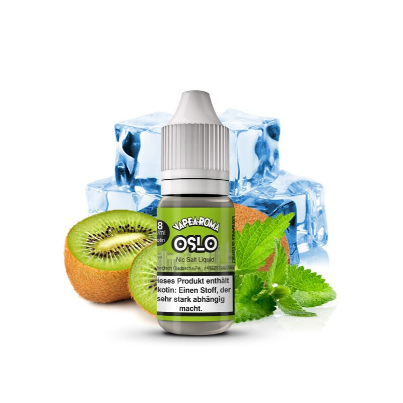 Kiwi Minze Liquid - Oslo Vape-A-Roma 18 mg 10 ml