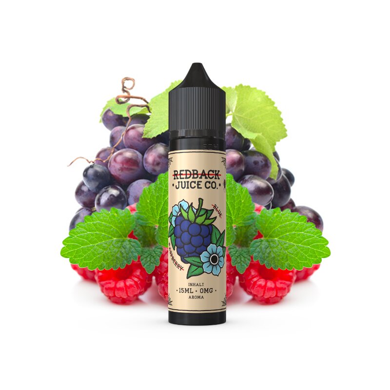 Redback Juice Co. - Blue Raspberry Aroma 15ml mit Banderole