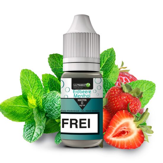 Ultrabio E-Liquid Erdbeer-Menthol Liquid 10 ml 0 mg Nikotin