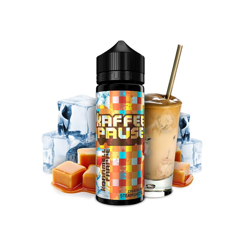 Kaffeepause by Steamshots - Karamell Frappe Ice Aroma 20ml mit Banderole