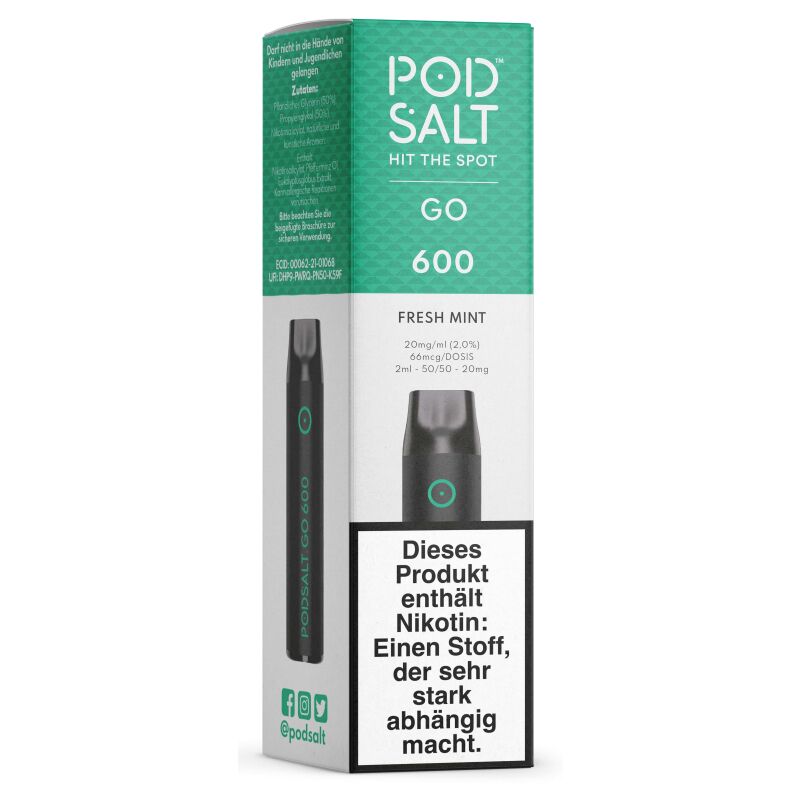 Pod Salt Go 600 - Fresh Mint 20mg