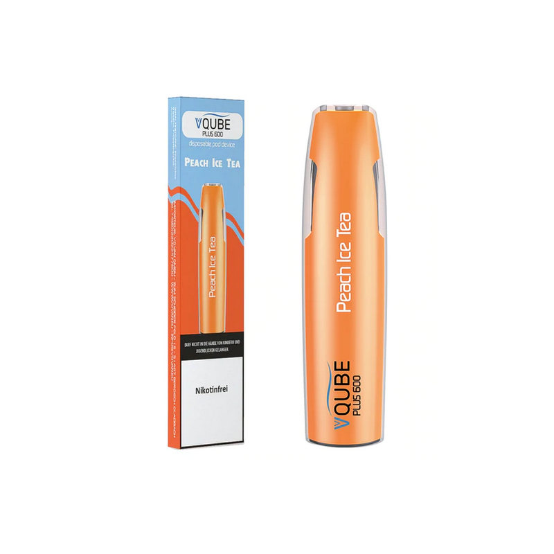 VQUBE plus600 Einweg E-Zigarette - Peach Ice Tea