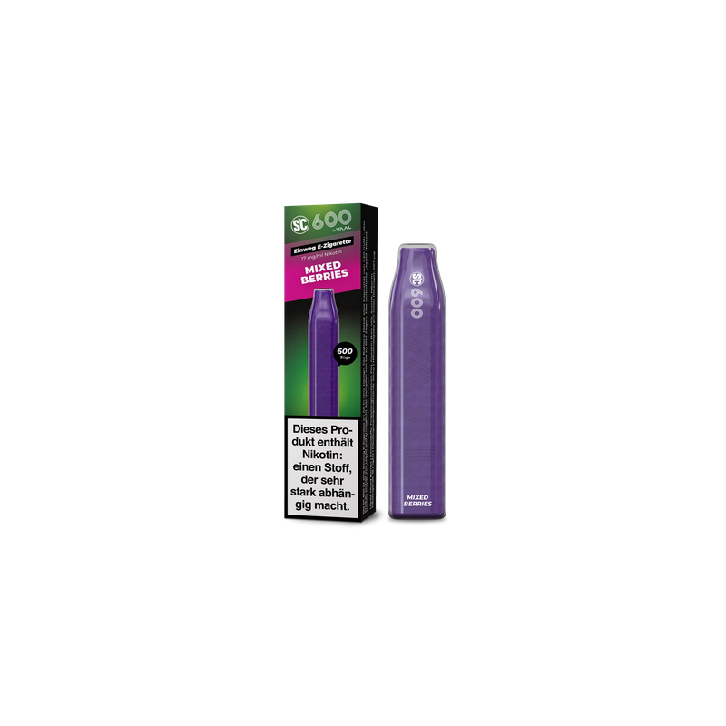 SC 600 - Einweg E-Zigarette Mixed Berries 17mg