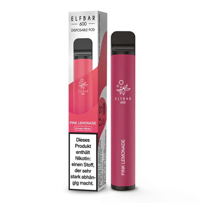 Elfbar 600 Pink Lemonade Einweg E-Zigarette 20mg