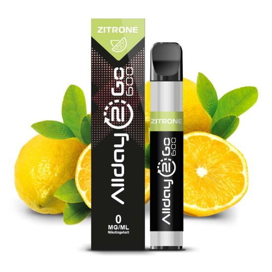 Allday2Go Einweg E-Zigarette Zitrone Nikotinsalz