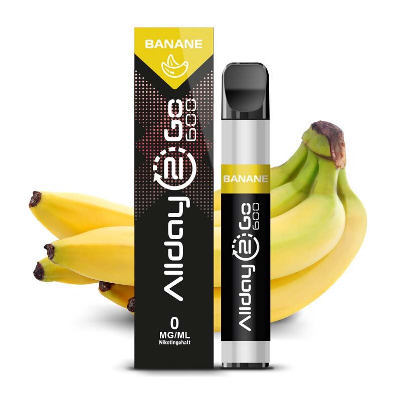 Allday2Go Einweg E-Zigarette Banane Nikotin 0 mg
