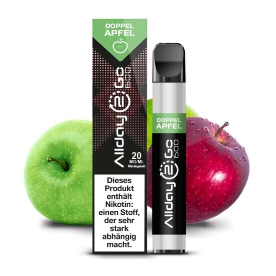 Allday2Go Einweg E-Zigarette Doppelapfel Nikotinsalz