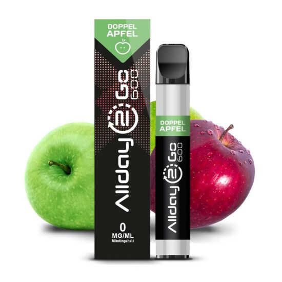 Doppelapfel Einweg E-Zigarette nikotinfrei 2 ml