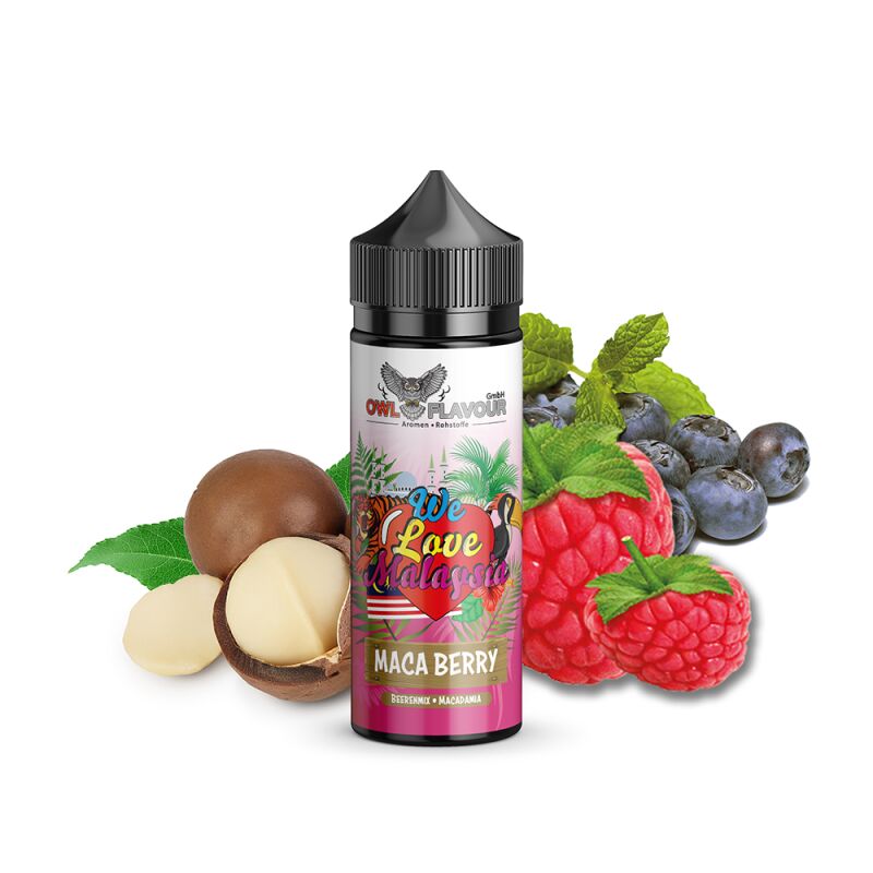 Macadamia Beeren 10 ml Aroma für 120 ml Liquid OWL We love Malaysia Maca-Berry
