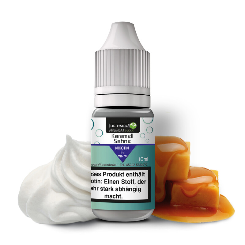 Ultrabio E-Liquid Karamell Sahne 10 ml 6 mg Nikotin