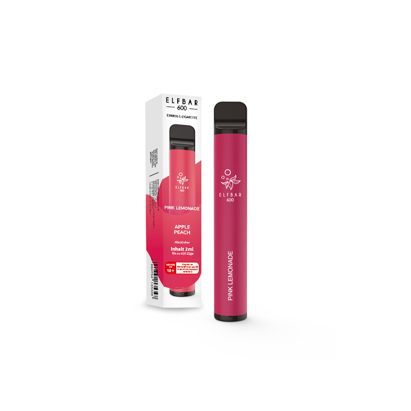 Elfbar 600 Pink Lemonade Einweg E-Zigarette 0 mg nikotinfrei