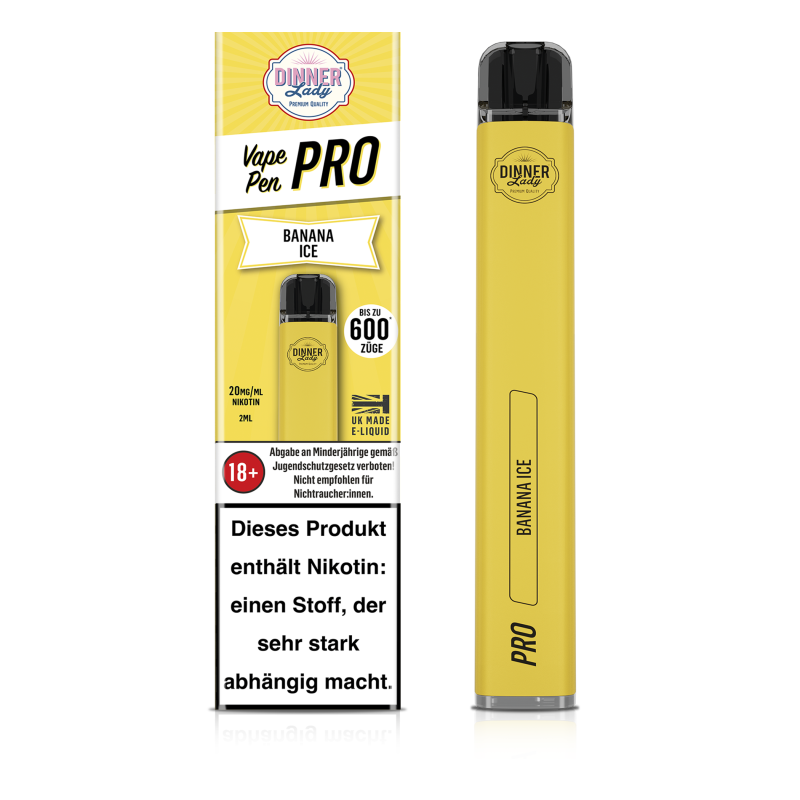 Dinner Lady Vape Pen Pro Einweg E-Zigarette - Banana Ice