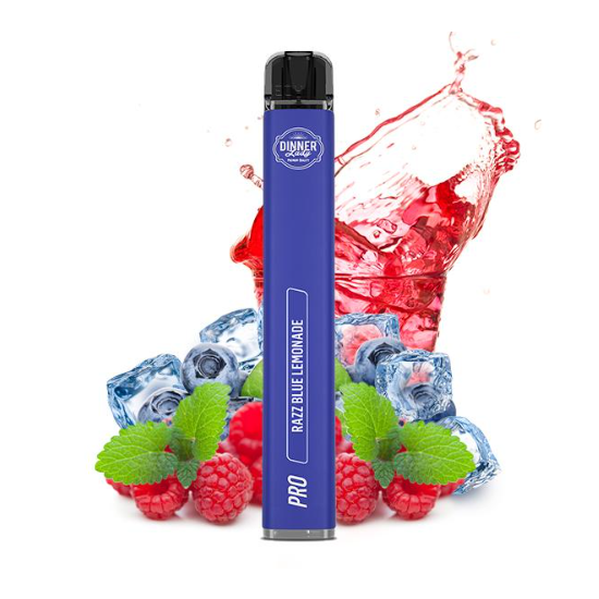 Dinner Lady Vape Pen Pro Einweg E-Zigarette - Razz Blue...