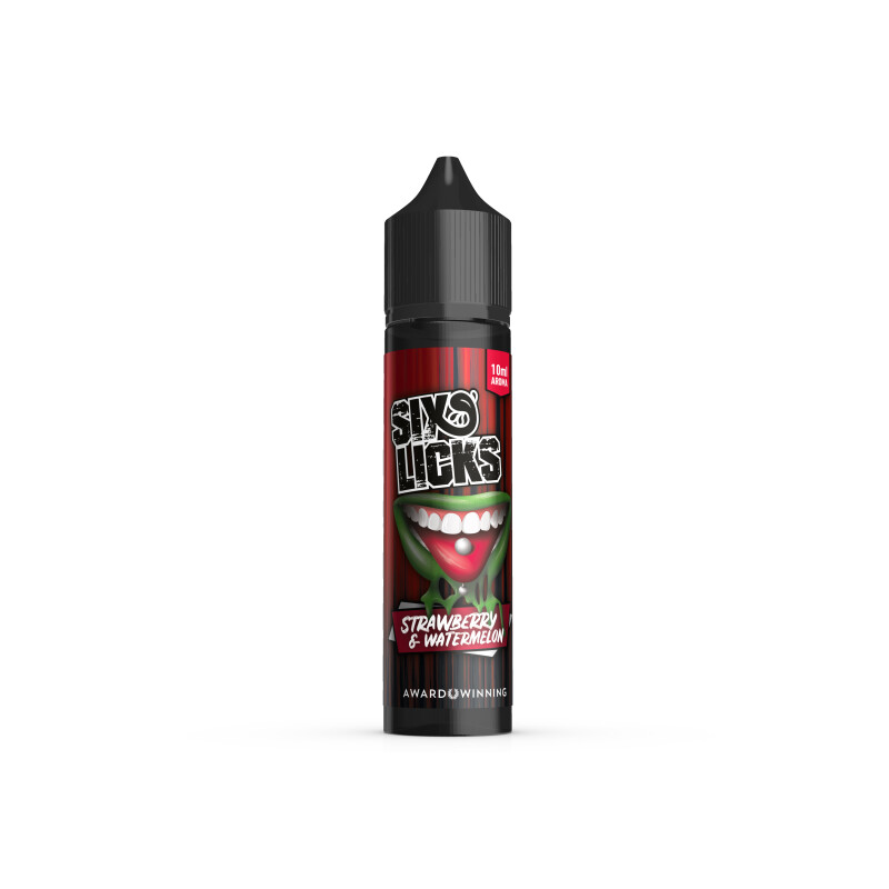 Strawberry Watermelon - Six Licks Aroma 10 ml mit Banderole
