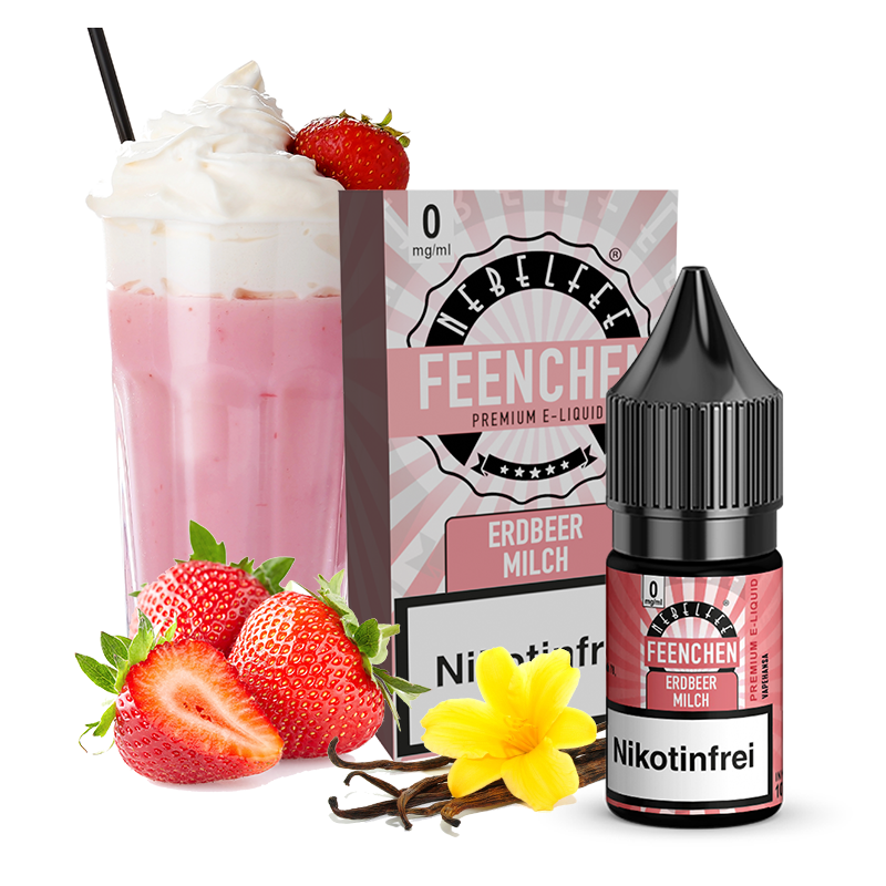 Nebelfee Erdbeermilch Feenchen Liquid 10 ml mit Banderole