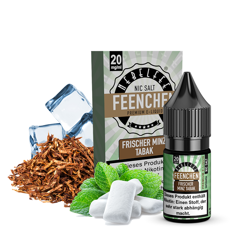 Nebelfee Frischer Minz Tabak Feenchen Nicsalt Liquid 10 ml 20 mg