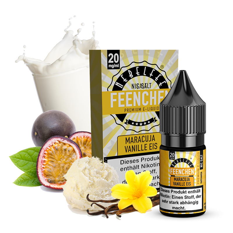 Nebelfee Maracuja Vanilleeis Feenchen Nicsalt Liquid 10 ml 20 mg