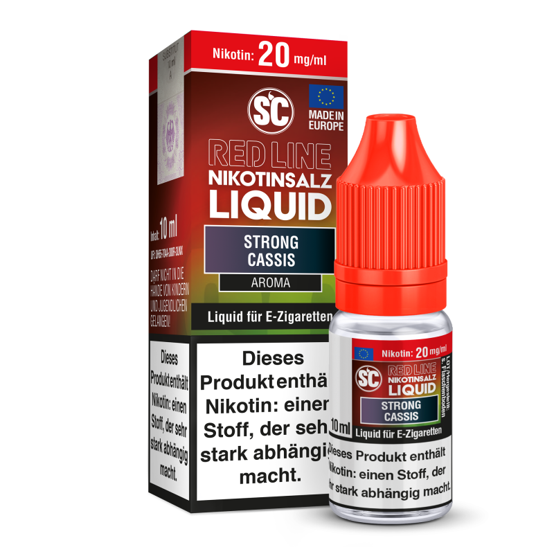 SC Red Line Strong Cassis Nikotinsalz Liquid mit Banderole