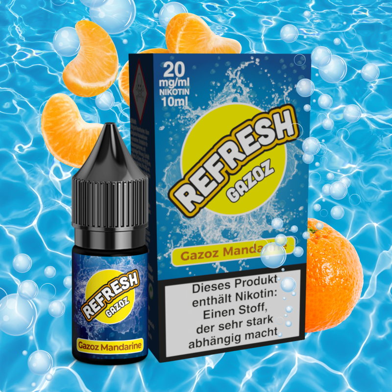 Mandarine Brause Nikotinsalzliquid - REFRESH GAZOZ 10 ml 20 mg