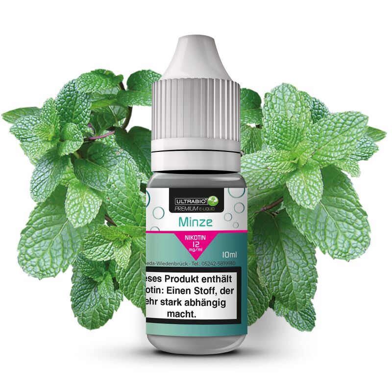 Minze Nikotinliquid - ULTRABIO 10 ml 12 mg