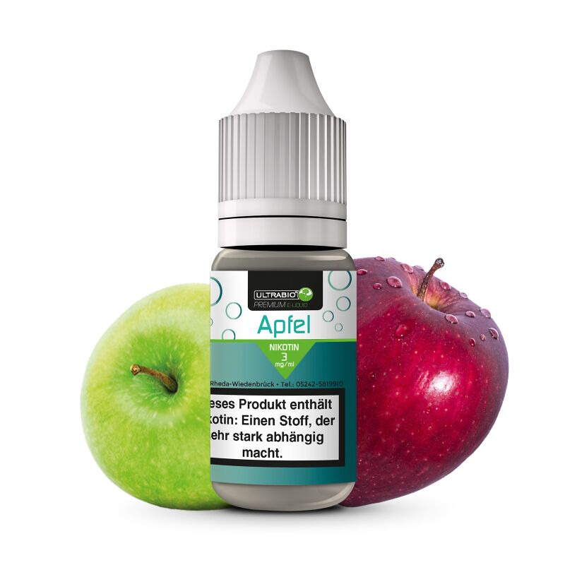 Ultrabio E-Liquid Apfel Liquid 10 ml  3 mg