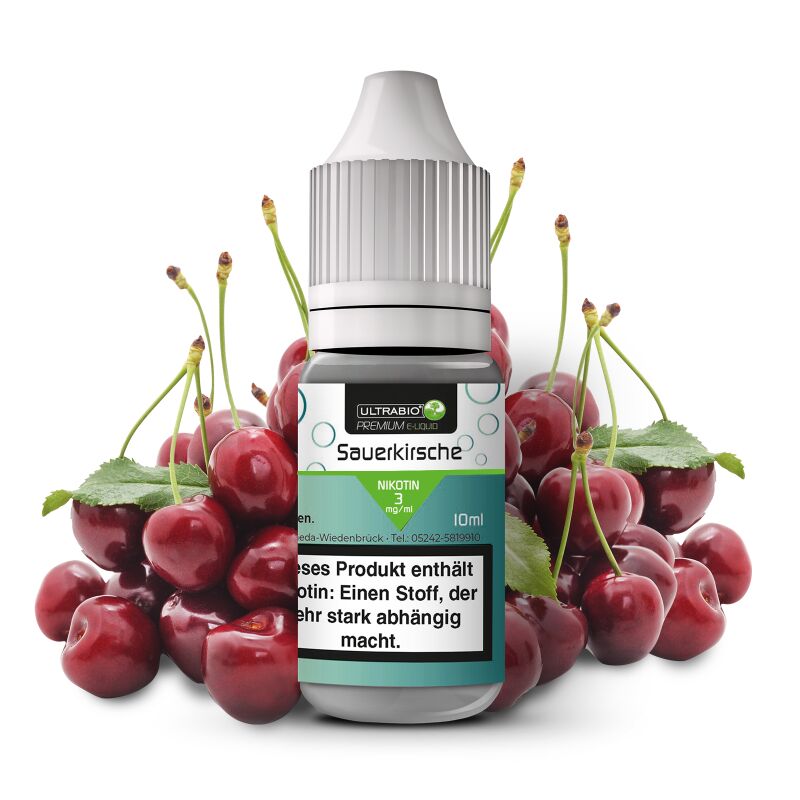 Ultrabio E-Liquid Sauerkirsch Liquid 10 ml  3 mg