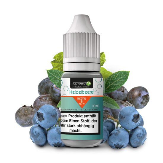 Ultrabio E-Liquid Heidelbeere Liquid 10 ml  9 mg