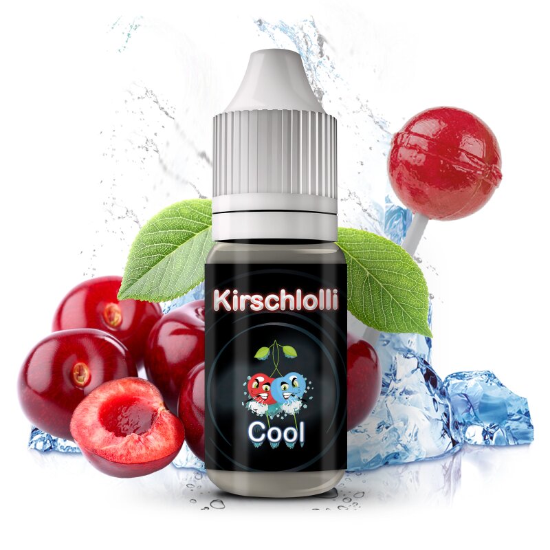 Kirschlolli Cool 10 ml Aroma Longfill mit Banderole+Flasche entwertet mit Banderole