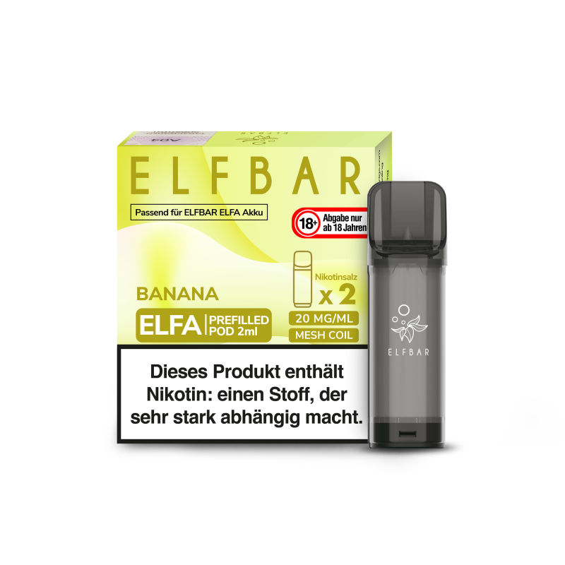 ELFA Banana Prefilled Pod by ELFBAR 2er Pack 20 mg