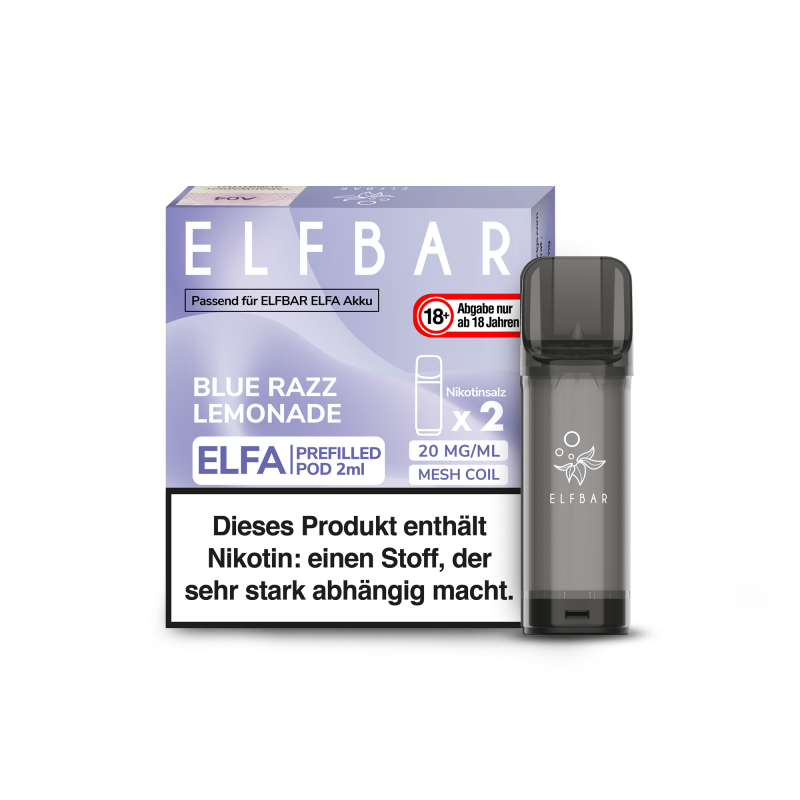 ELFA Blue Razz Lemonade Prefilled Pod by ELFBAR 2er Pack 20 mg