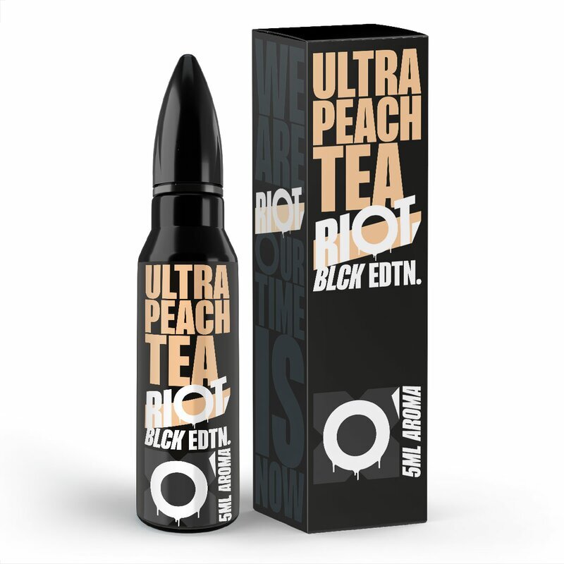 Riot Squad - Black Edition - Ultra Peach Tea - 5ml Aroma (Longfill) mit Banderole