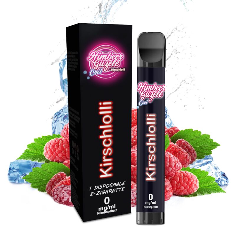Kirschlolli Himbeer Cool Guzele Einweg E-Zigarette 600 Züge nikotinfrei