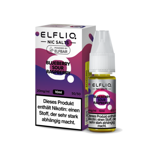 Blueberry Sour Raspberry Liquid | ELFLIQ Nikotinsalz 10...