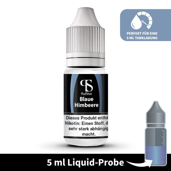 Liquid-Probe 5 ml: Blue Raspberry - Perfekt zum Testen