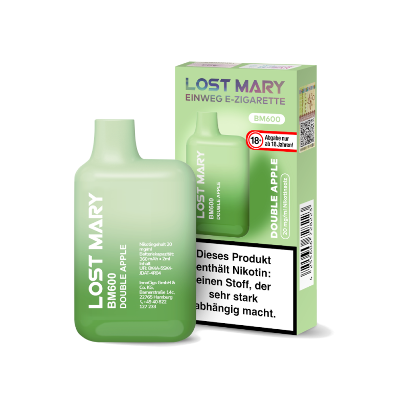 Lost Mary Double Apple BM600 Einweg E-Zigarette 20 mg