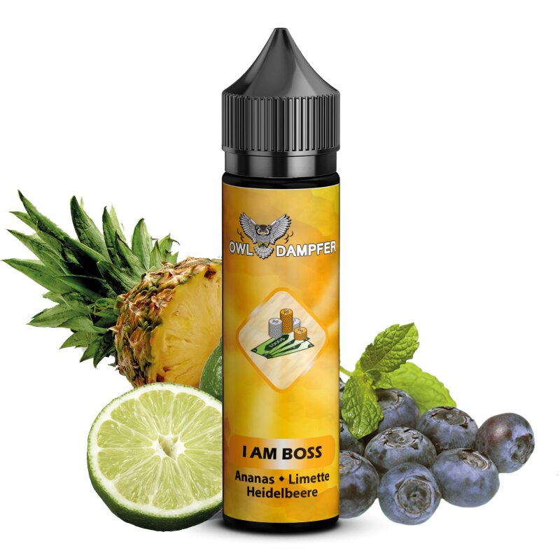 OWL Flavour Longfill I AM BOSS Heidelbeer Ananas Limette 5ml in 60ml 0 mg