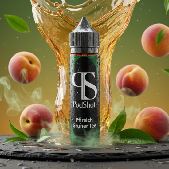 Aroma Pfirsich Gr&uuml;ner Tee Longfill - Podshot 5 ml...
