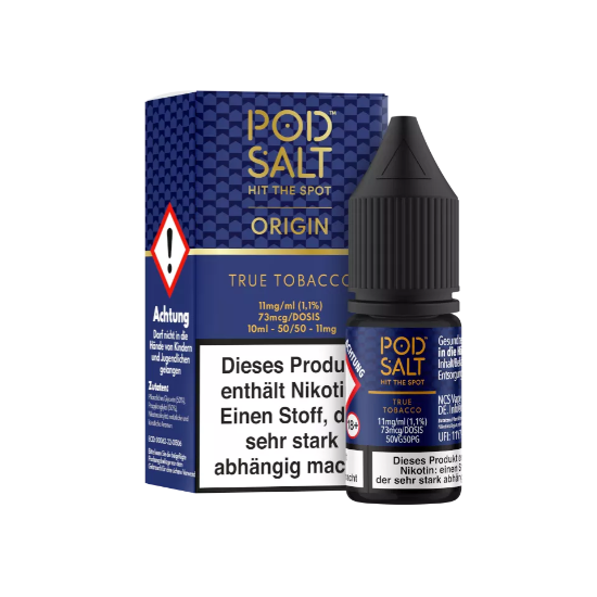 Pod Salt Origin 10ml - True Tobacco - Nikotinsalz Liquid...