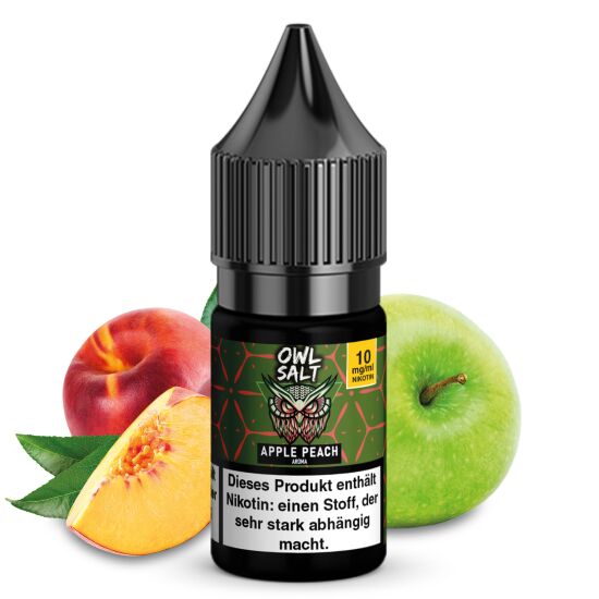 Apfel Pfirsich Liquid | OWL SALT Nikotinsalz 10 ml 10 mg