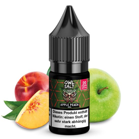Apfel Pfirsich Liquid | OWL SALT Nikotinsalz 10 ml 20 mg