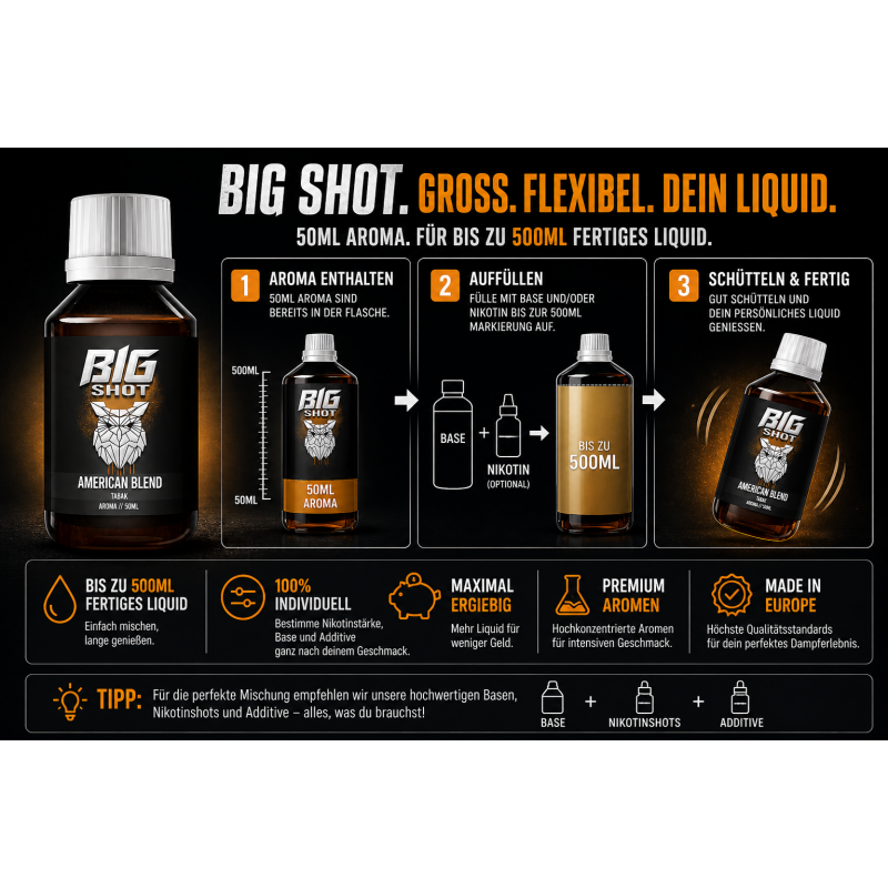 Fruchtgummi Lakritz - BIG SHOT Longfill XL 500ml