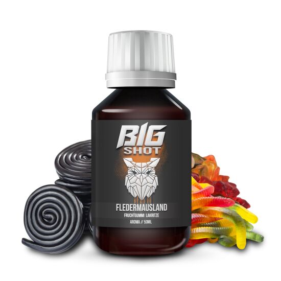 Aroma Fruchtgummi Lakritz - Big Shot Fledermausland 50 ml...