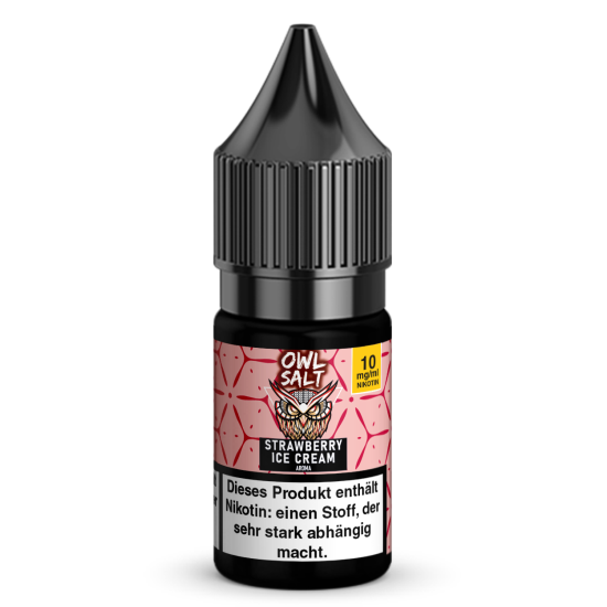 Liquid Strawberry Ice Cream Aroma - OWL SALT 10 ml 10 mg