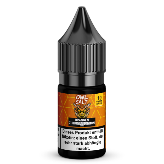 Liquid Orange Zitronenbonbon Aroma - OWL SALT 10 ml 10 mg